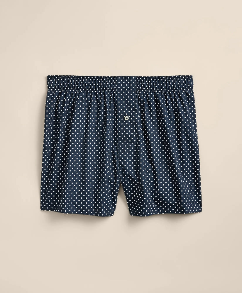 Slim Fit Cotton Broadcloth Dot Boxers / Brooks Brothers Men