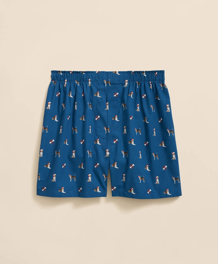 Cotton Broadcloth Holiday Dog Boxers / Brooks Brothers Sale