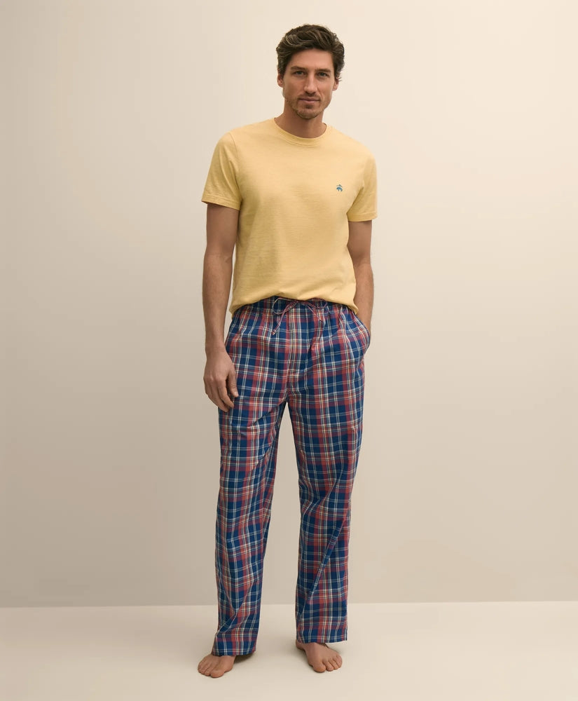 Cotton Broadcloth Madras Lounge Pants / Brooks Brothers Men