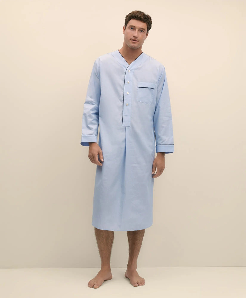 Cotton Broadcloth Nightshirt / Brooks Brothers Men