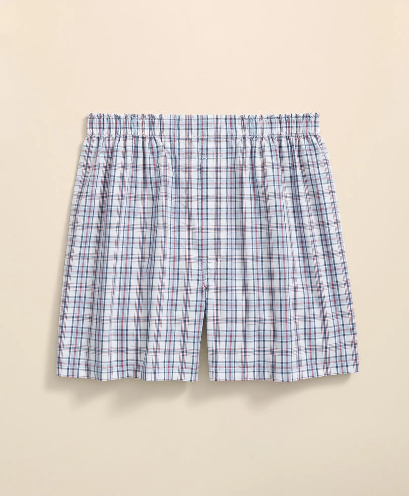 Cotton Broadcloth Plaid Boxers / Brooks Brothers Sale