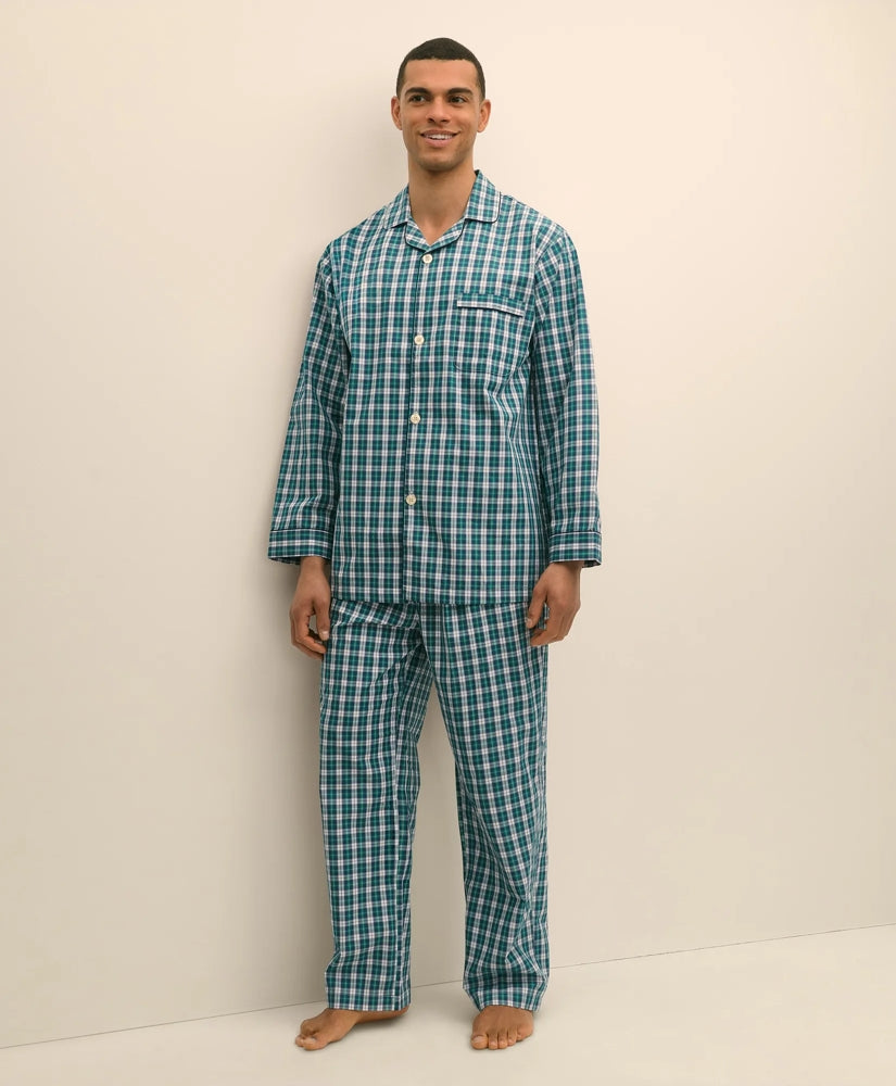 Cotton Broadcloth Plaid Pajamas / Brooks Brothers Sale