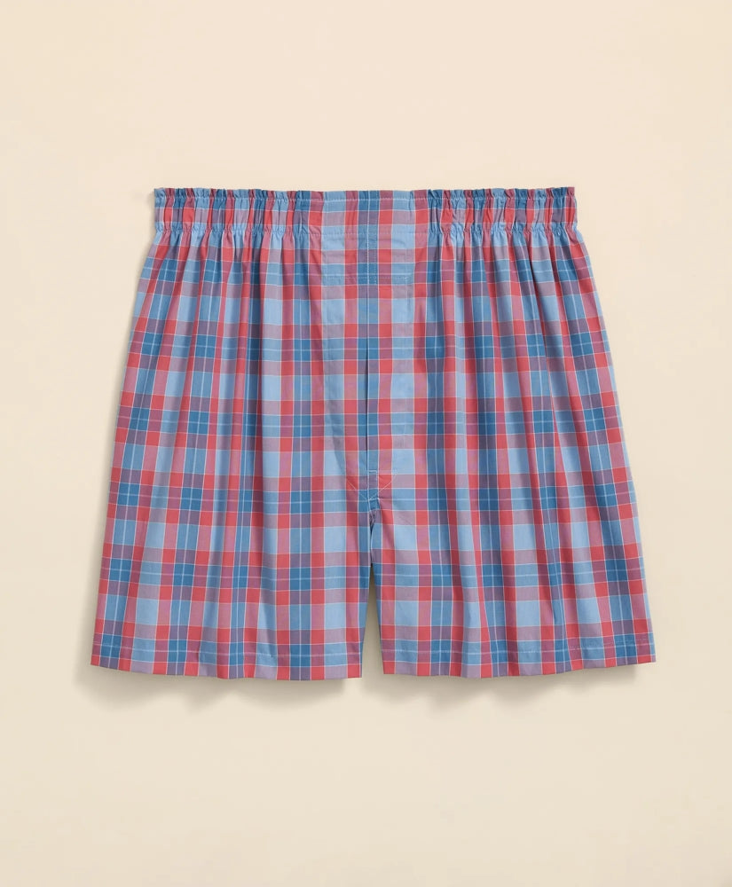 Cotton Broadcloth Check Boxers / Brooks Brothers Men