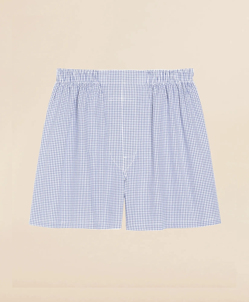 Cotton Broadcloth Small Check Boxers / Brooks Brothers Men