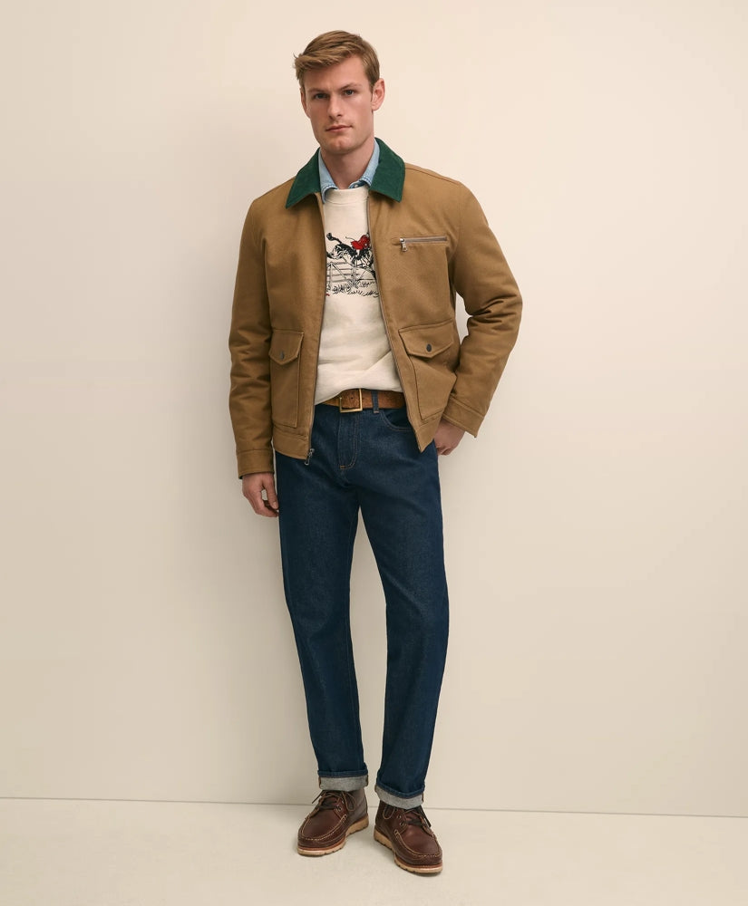 Cotton Canvas Water-Resistant Barn Jacket / Brooks Brothers Sale