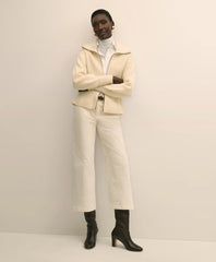 Cotton Corduroy Wide Leg Cropped Pants / Brooks Brothers Sale