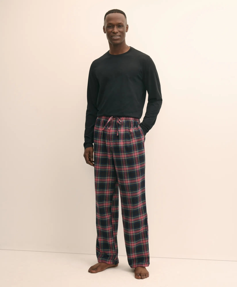 Cotton Flannel Plaid Lounge Pants / Brooks Brothers Sale