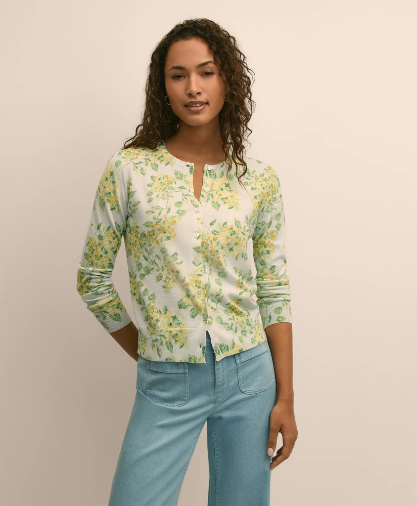 Cotton Floral Cardigan / Brooks Brothers Women