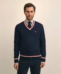 Cotton Lightweight Tennis Sweater / Brooks Brothers Men
