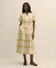 Cotton Madras Maxi Shirt Dress / Brooks Brothers Sale