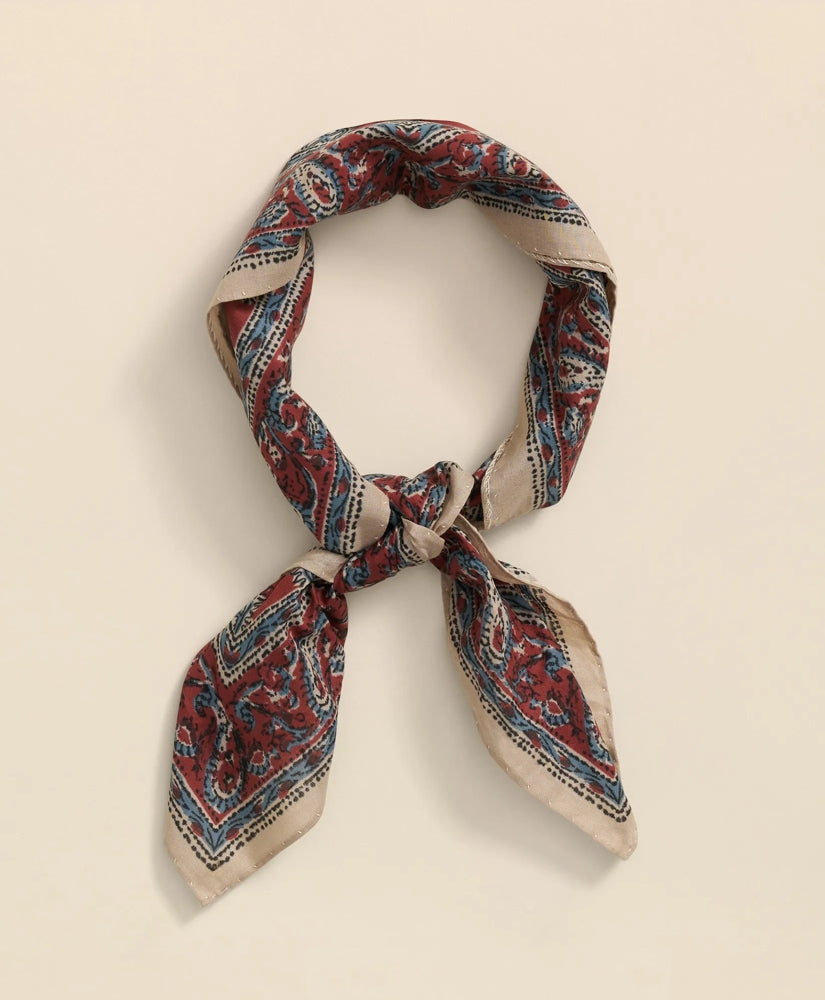 Cotton Medallion Print Neckerchief / Brooks Brothers Men