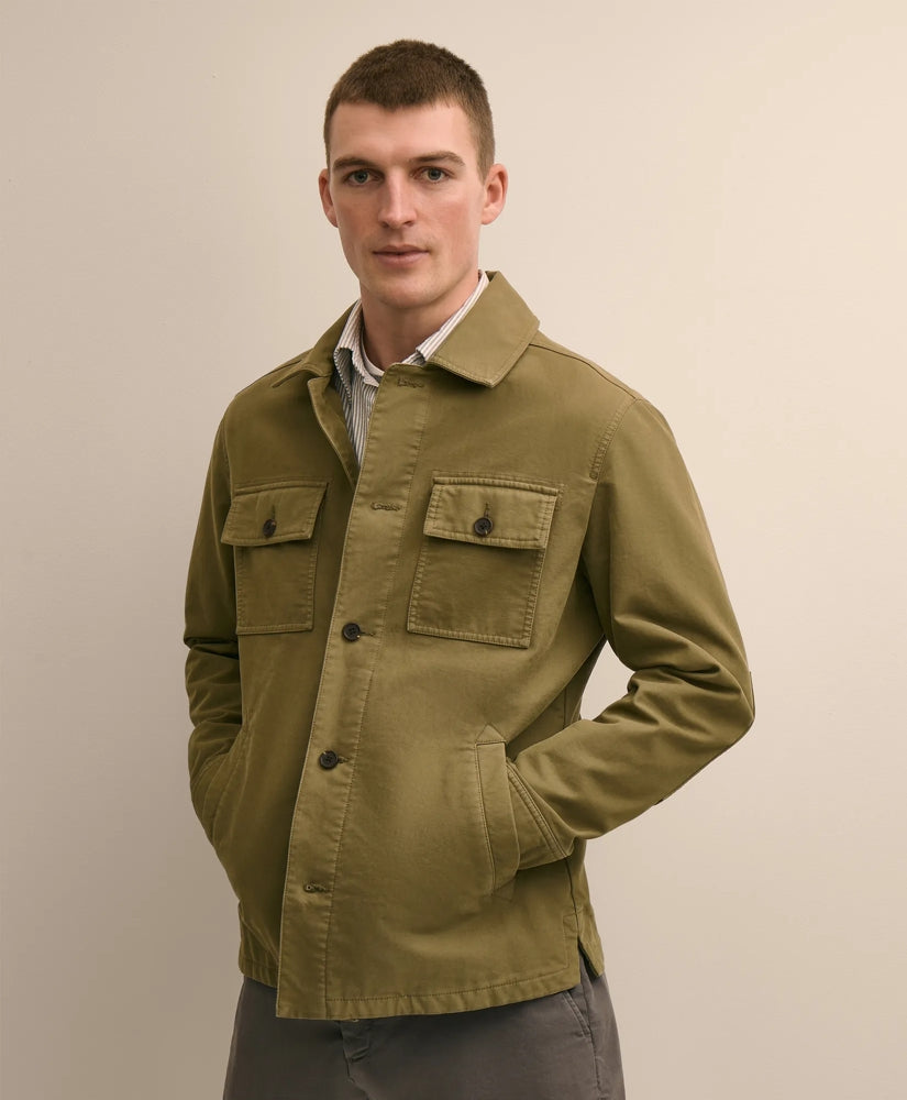 Cotton Military Shirt Jacket / Brooks Brothers Men