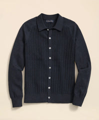 Cotton Mini-Cable Polo Cardigan / Brooks Brothers Sale