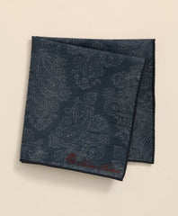 Cotton Paisley Print Pocket Square / Brooks Brothers Men
