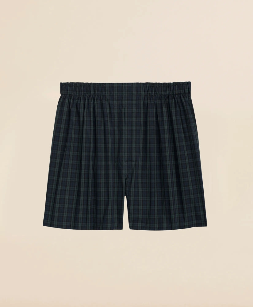 Cotton Poplin Black Watch Tartan Boxers / Brooks Brothers Men