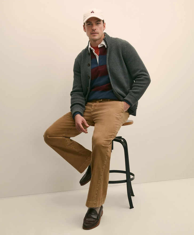 Cotton Relaxed Garment Dyed Corduroy Chino Pants / Brooks Brothers Sale