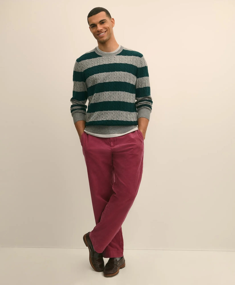 Cotton Relaxed Garment Dyed Corduroy Chino Pants / Brooks Brothers Sale