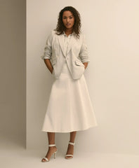 Cotton Sateen A-Line Skirt / Brooks Brothers Women
