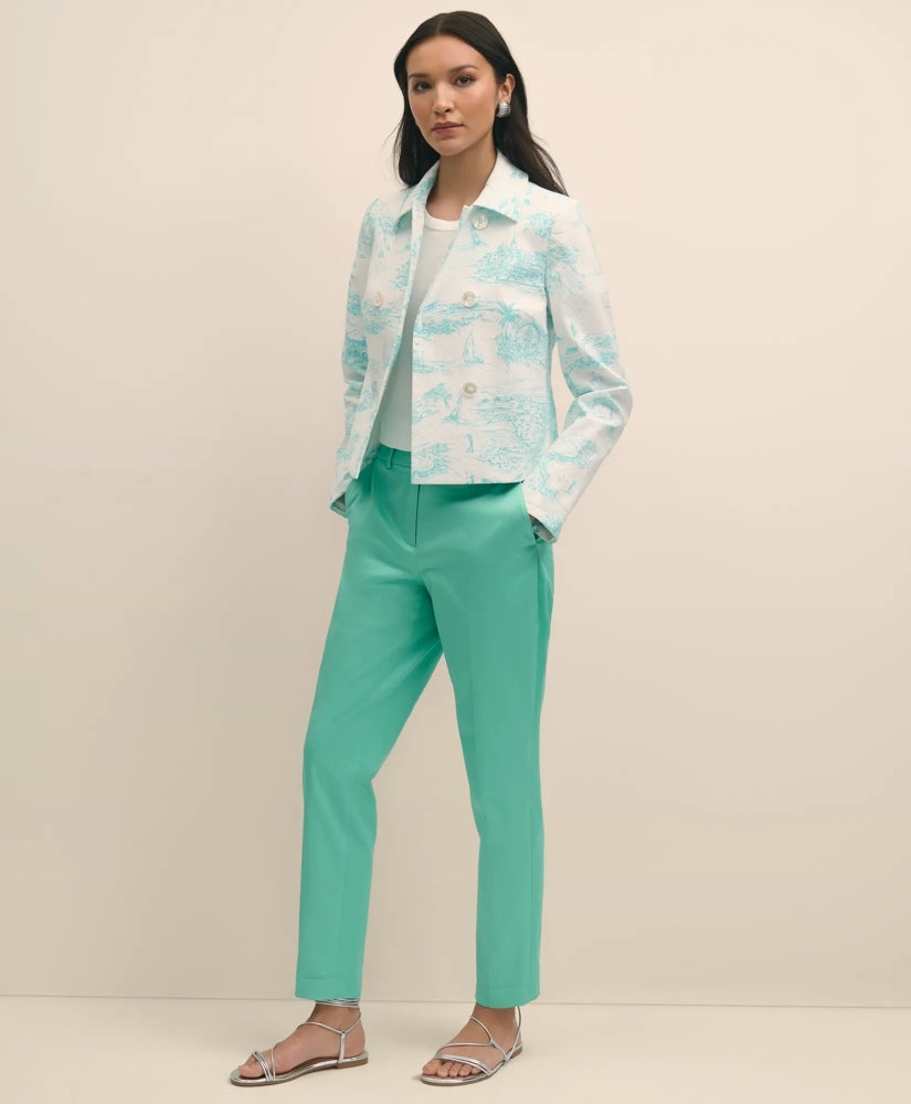 Cotton Sateen Slim Pants / Brooks Brothers Sale