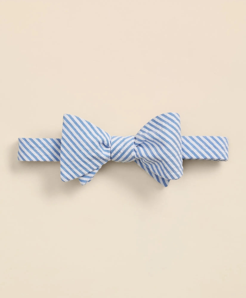 Cotton Seersucker Stripe Bow Tie / Brooks Brothers Men