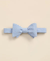 Cotton Seersucker Stripe Bow Tie / Brooks Brothers Men