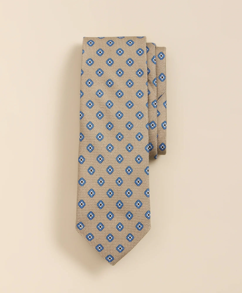 Cotton-Silk Square Flower Tie / Brooks Brothers Men