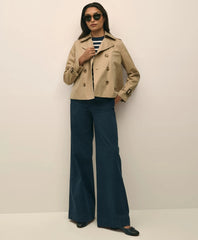 Cotton Twill Wide-Leg Pant / Brooks Brothers Women