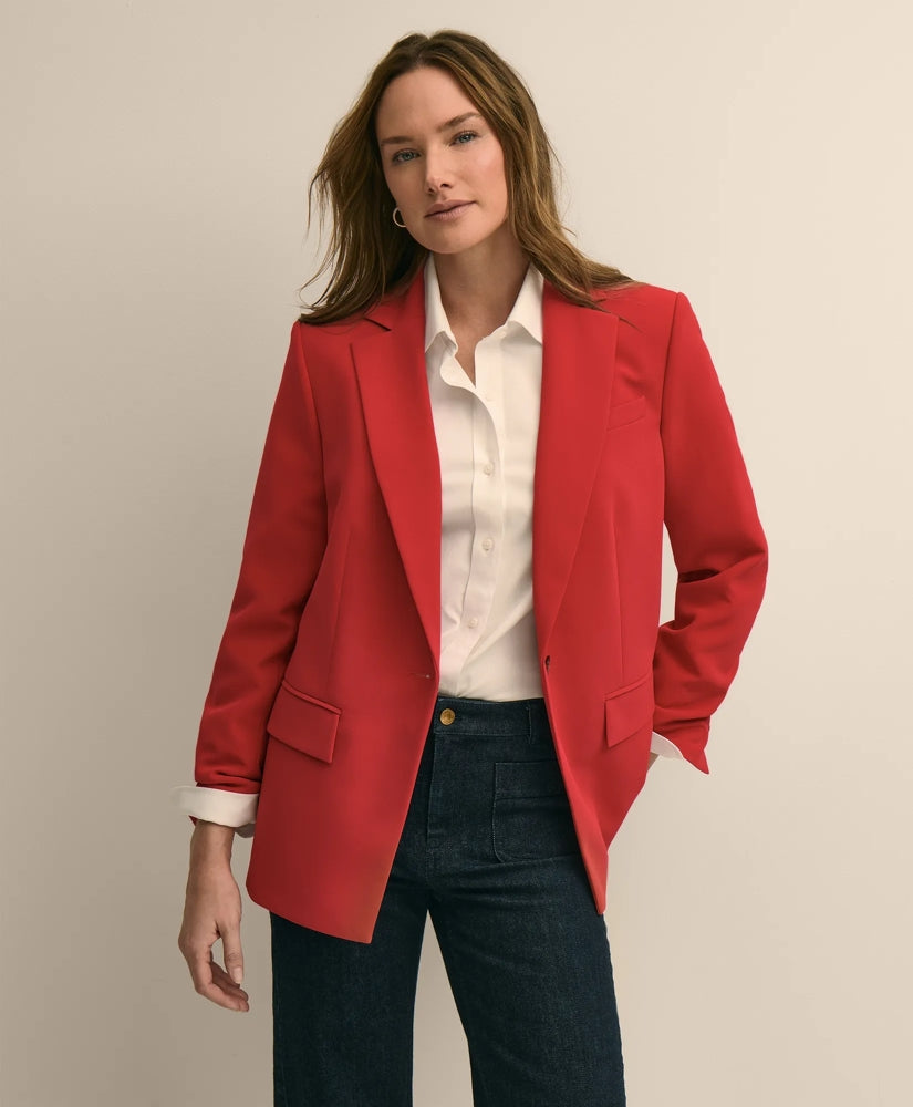 Crepe Relaxed-Fit Jacket / Brooks Brothers Women