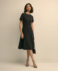 Crepe Viscose Butterfly Sleeve Dress / Brooks Brothers Sale