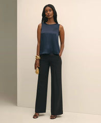 Crepe Wide-Leg Pants / Brooks Brothers Women