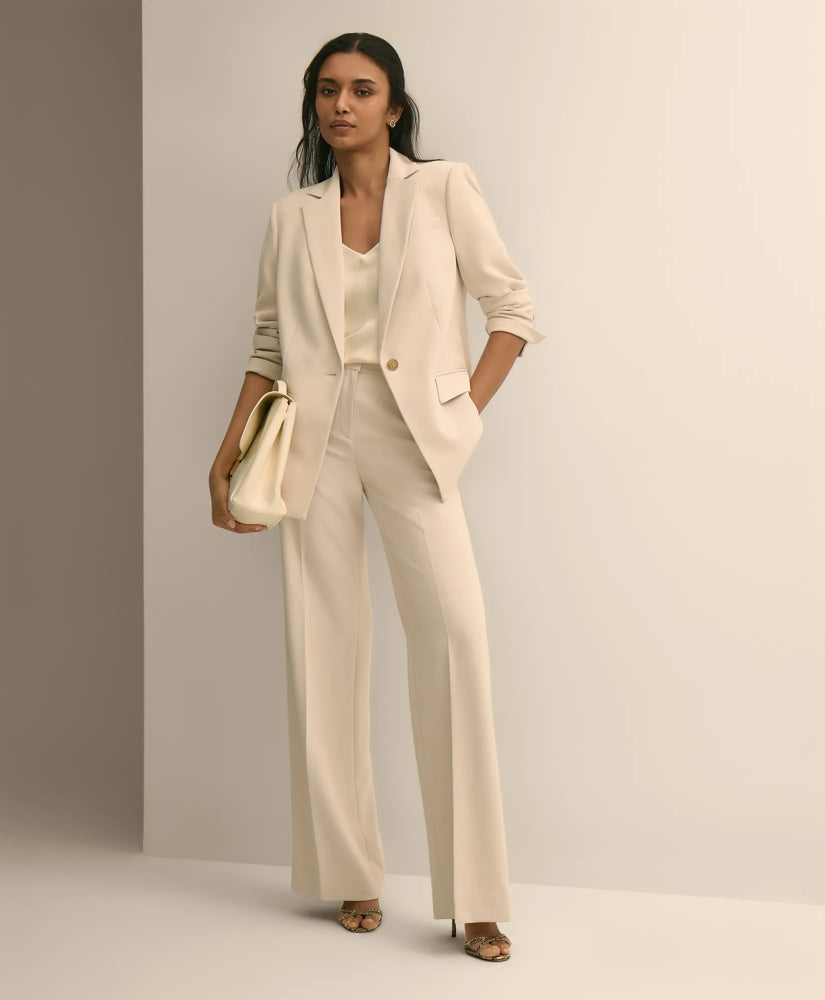 Crepe Wide-Leg Pants / Brooks Brothers Women