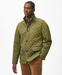 Diamond-Quilted Blazer in Cotton Blend / Brooks Brothers Men