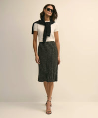 Dot-Print Slip Skirt / Brooks Brothers Women