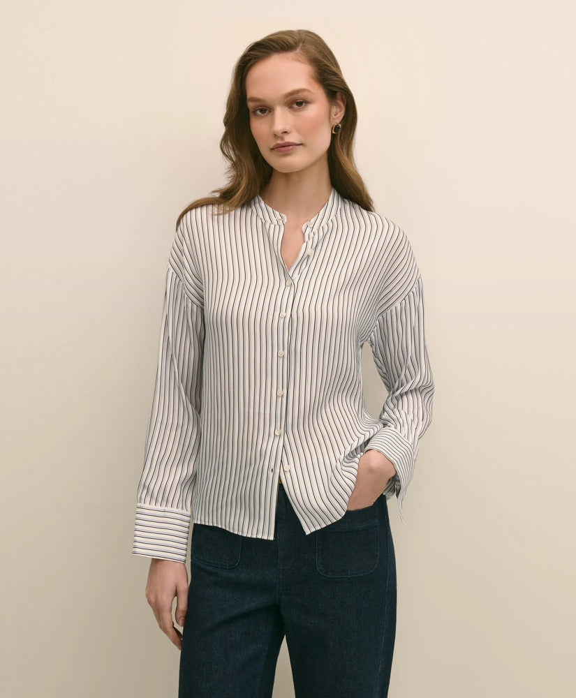 Drapey Thin Stripe Shirt / Brooks Brothers Sale