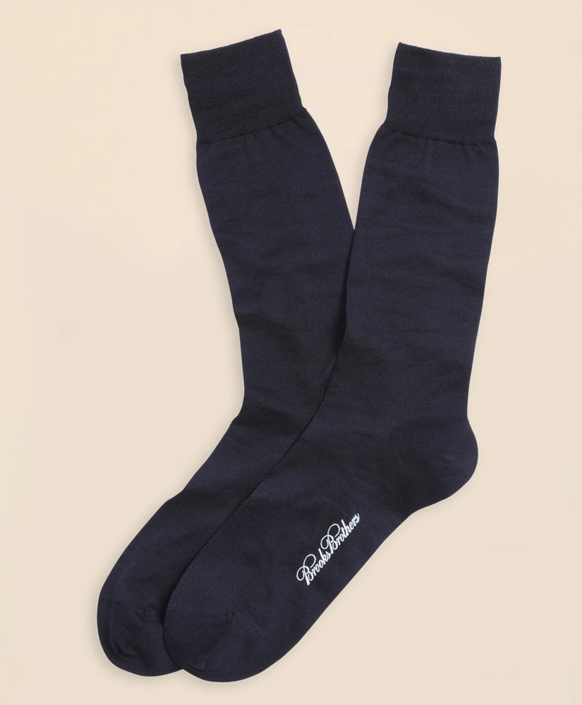 Egyptian Cotton Jersey Knit Crew Socks / Brooks Brothers Men