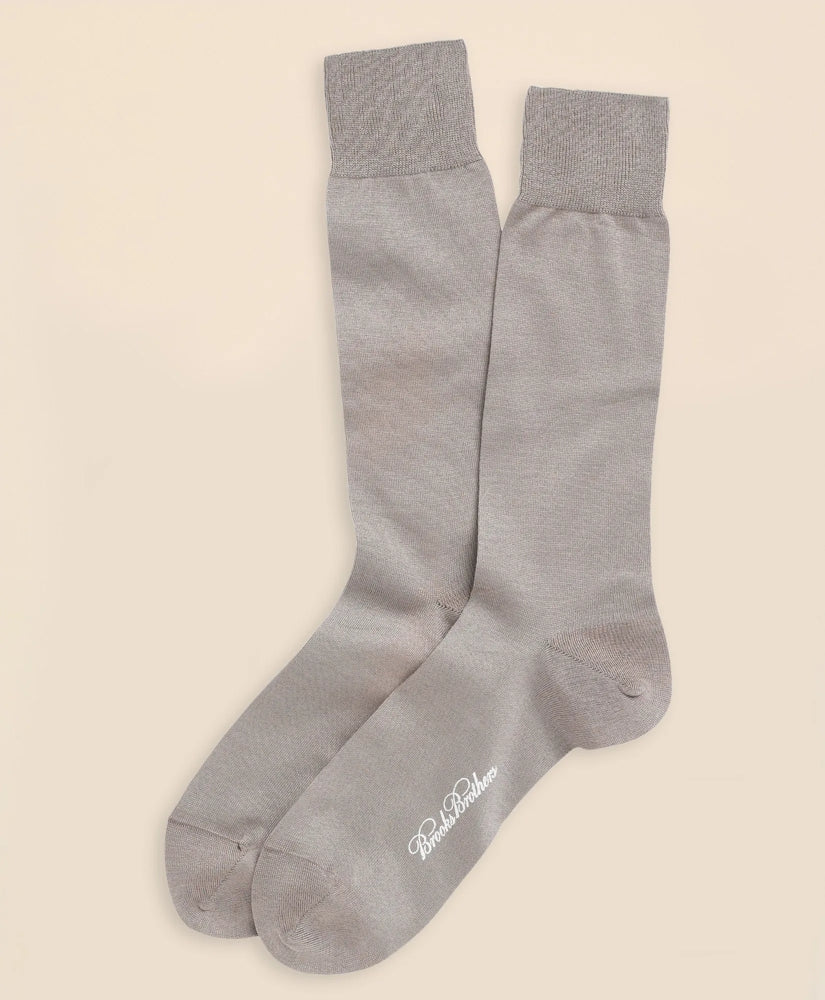 Egyptian Cotton Jersey Knit Crew Socks / Brooks Brothers Men