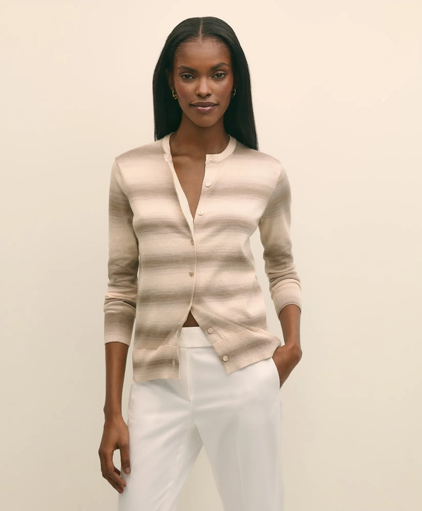 Egyptian Cotton Space-Dyed Cardigan / Brooks Brothers Sale