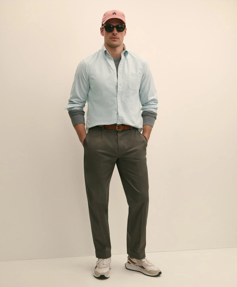 Pleated Traditional Fit Cotton Advantage Chino / Brooks Brothers Men