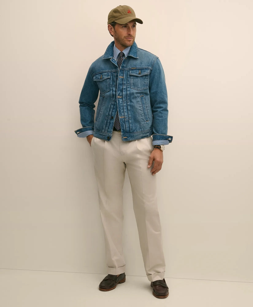 Pleated Traditional Fit Cotton Advantage Chino / Brooks Brothers Men