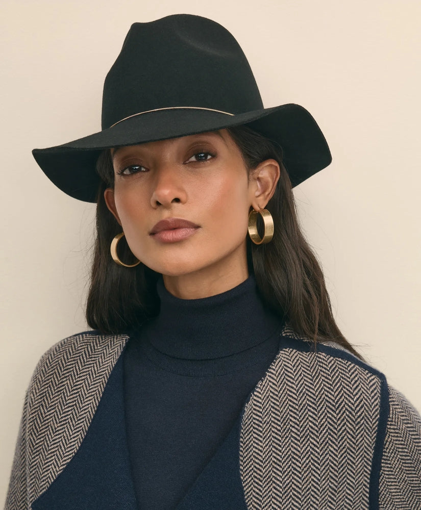 Eugenia Kim Brushed Wool Sandy Chain Hat / Brooks Brothers Sale