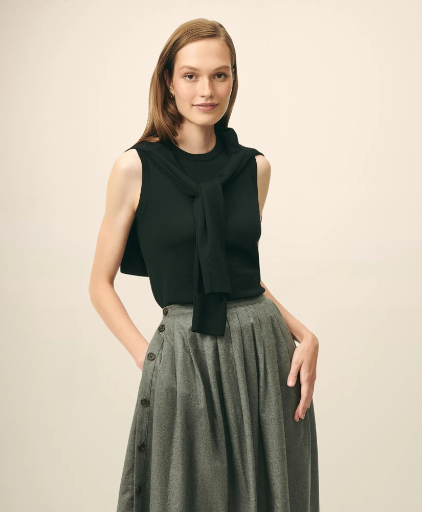 Extra-Fine Twinset Shell in Merino Wool / Brooks Brothers Women