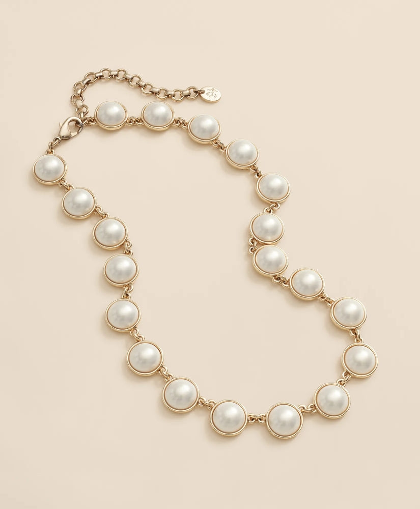 Faux-Pearl Gold-Plated Necklace / Brooks Brothers Women