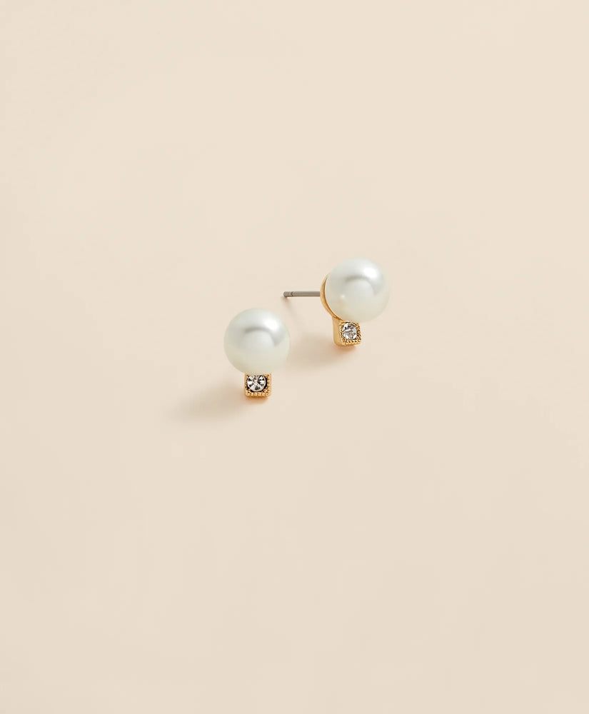 Faux Pearl Stud Earrings / Brooks Brothers Women