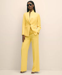 Fine Twill Wide-Leg Trousers / Brooks Brothers Sale