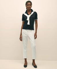 Floral Embroidered Straight Leg Jeans / Brooks Brothers Sale