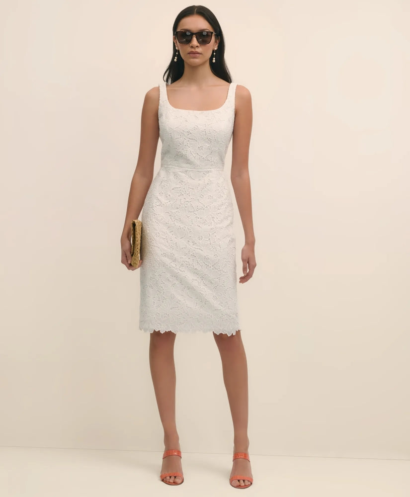 Floral Lace Overlay Sheath Dress / Brooks Brothers Sale
