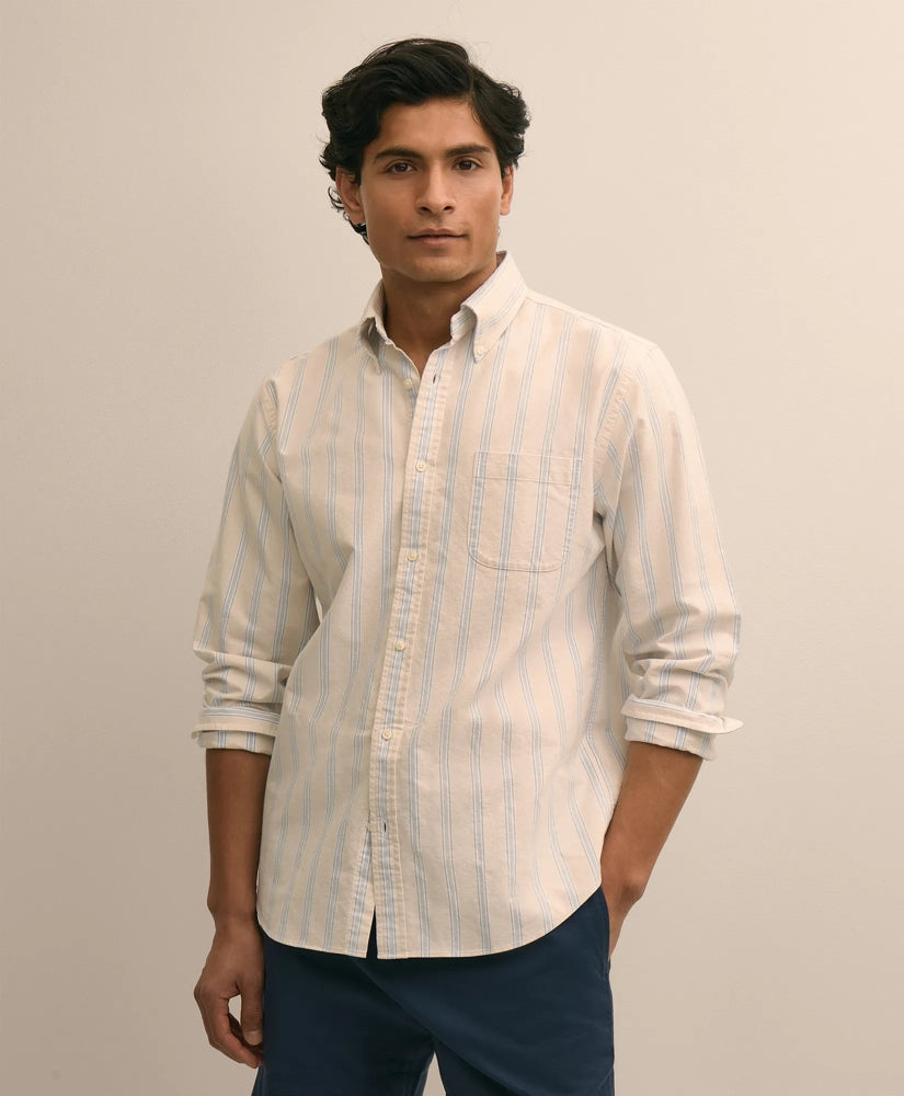 Friday Shirt, Oxford Novelty Stripe / Brooks Brothers Men