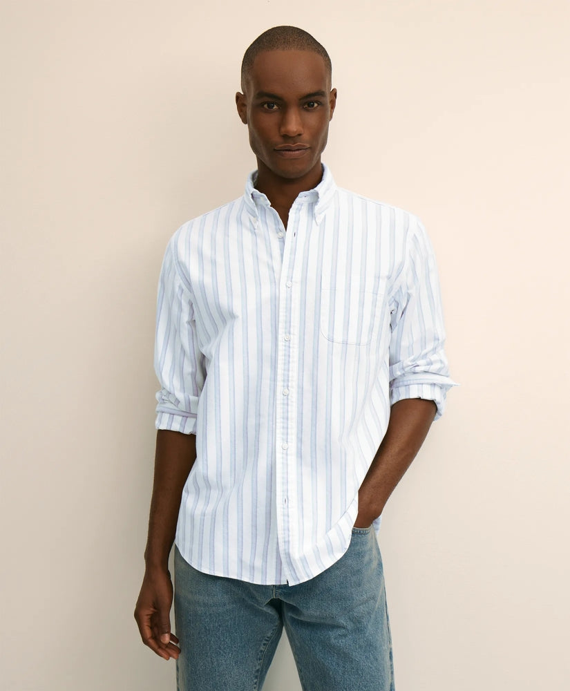 Friday Shirt, Oxford Stripe / Brooks Brothers Men