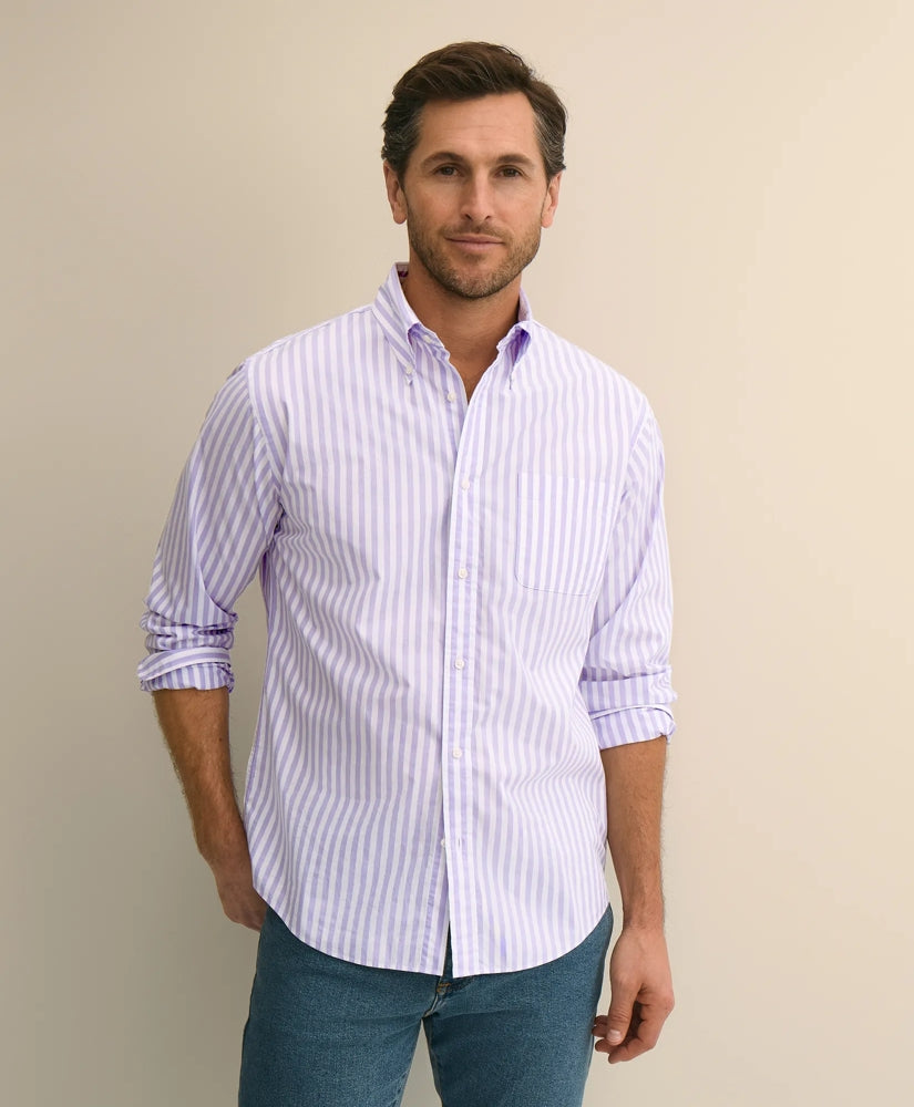 Friday Shirt, Poplin Butcher Striped / Brooks Brothers Men
