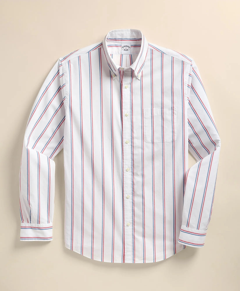 Friday Shirt, Poplin Ribbon Stripe / Brooks Brothers Men
